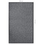 vidaXL Paillasson Gris 90x150 cm