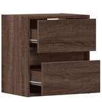 vidaXL Meubles TV muraux lumières LED 2 Pièces chêne marron 41x31x45 cm