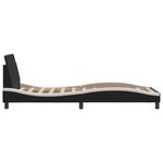 vidaXL Cadre de lit sans matelas noir et blanc 80x200 cm similicuir