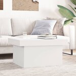 vidaXL Table basse blanc 80x55x40 cm bois d'ingénierie