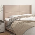 vidaXL Tête de lit avec oreilles Cappuccino 183x16x118/128 cm