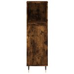 vidaXL Armoire de bain chêne fumé 30x30x100 cm bois d'ingénierie