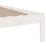 vidaXL Cadre de lit sans matelas blanc bois massif 90x200 cm