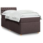 vidaXL Sommier à lattes de lit avec matelas Marron foncé 90x190 cm
