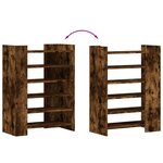 vidaXL Armoire à chaussures chêne fumé 74 5x37 5x100 cm
