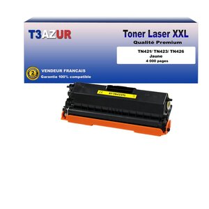 Toner compatible avec Brother TN423  TN426 pour Brother DCP-L8410CDW Jaune - 4 000 pages - T3AZUR