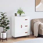 vidaXL Buffet blanc 69 5x34x90 cm bois d'ingénierie