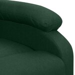 Vidaxl fauteuil releveur inclinable de massage vert foncé tissu