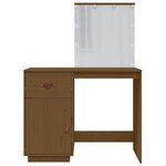 vidaXL Coiffeuse avec LED Marron miel 95x50x133 5cm Bois de pin massif