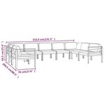 vidaXL Salon de jardin 9 Pièces avec coussins Aluminium Anthracite