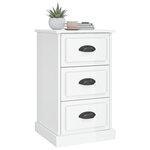 vidaXL Table de chevet blanc brillant 39x39x67 cm bois d’ingénierie