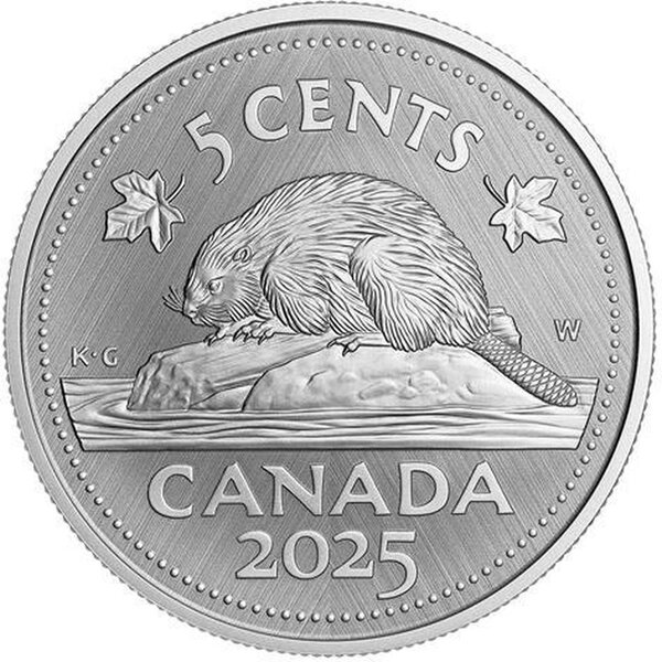Pièce de monnaie en Argent 5 Cents g 31.39 Millésime 2025 Tribute W Mint Mark BEAVER