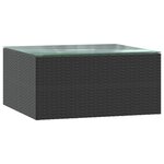 vidaXL Salon de jardin 7 Pièces avec coussins Résine tressée Noir