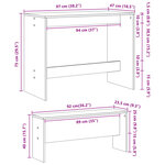vidaXL Ensemble table à manger et bancs 3 Pièces noir bois d'ingénierie