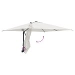 vidaXL Parasol de Patio Sable Polyester  Aluminium Grand Pliable