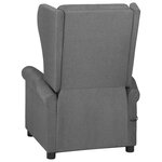 vidaXL Fauteuil inclinable Gris clair Tissu