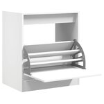 vidaXL Armoire à chaussures blanc 60x42x69 cm bois d'ingénierie