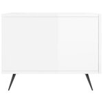 vidaXL Tables basses 2 Pièces blanc brillant 50x50x40cm bois d'ingénierie