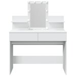 vidaXL Coiffeuse avec LED blanc 100x40x130 cm