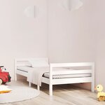 vidaXL Cadre de lit sans matelas blanc 80x200 cm bois massif de pin
