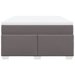 vidaXL Sommier à lattes de lit avec matelas Gris 160x200 cm Similicuir