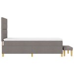 Lit Box Spring vidaXL avec Matelas & Banc Taupe 90x190 cm Tissu
