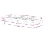 vidaXL Cadre de lit Blanc Bois massif 75x190 cm Petit simple