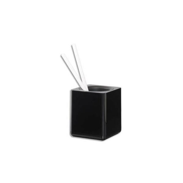 Pot à crayons Iline en ABS - Diamètre 7,9 x H9,5 cm colris noir HAN