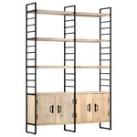 vidaXL Bibliothèque à 4 niveaux 124x30x180 cm Bois de manguier massif