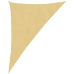 vidaXL Voile d'ombrage sable 4x5x6 4 m 100   polyester oxford