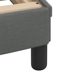 vidaXL Cadre de lit sans matelas gris foncé 100x200 cm tissu