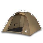 vidaXL Tente de pêche 4 personnes vert olive libération rapide