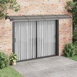 vidaXL Auvent de porte Noir 400x75 cm Polycarbonate