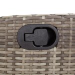 vidaXL Ensemble à manger de jardin 3 Pièces coussins gris résine tressée