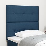 Tête de lit capitonnée bleu 80 cm en tissu