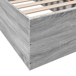 vidaXL Cadre de lit sans matelas sonoma gris 90x190 cm