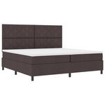 vidaXL lit avec sommier à ressorts et matelas marron foncé 200x200 cm tissu