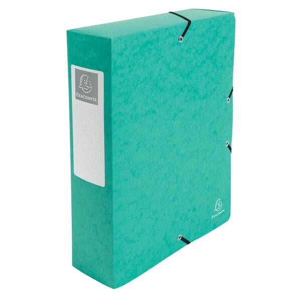 Boite De Classement Exabox Dos 80mm Carte Lustrée - A4 - Vert - X 6 - Exacompta
