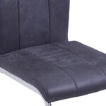 vidaXL Chaises à manger cantilever lot de 6 gris similicuir daim