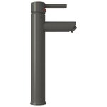 vidaXL Mitigeur de salle de bain Gris 12x30 cm