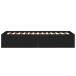 vidaXL Cadre de lit noir 90x190 cm bois d'ingénierie