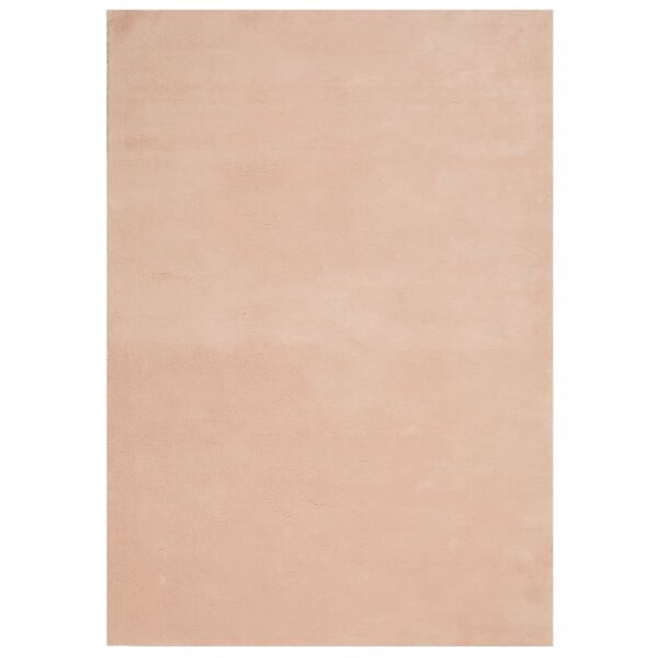 vidaXL Tapis HUARTE à poils courts doux lavable rouge clair 140x200 cm