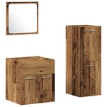 vidaXL Ensemble de meubles de salle de bain 3 pièces Bois vieilli