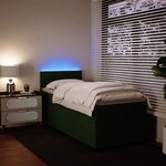 vidaXL Sommier à lattes de lit avec matelas Vert foncé 90x190 cm