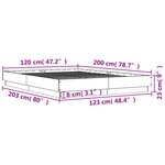 vidaXL Cadre de lit sans matelas chêne fumé 120x200 cm