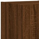 vidaXL Unités murales TV avec LED 4 Pièces chêne marron bois d'ingénierie