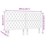 vidaXL Tête de Lit LED Grise Foncé 100 cm Velours