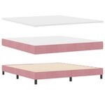 vidaXL Lit Box Spring avec Matelas Rose Super King Velours