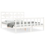vidaXL Cadre de lit sans matelas blanc 160x200 cm bois de pin massif