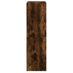 vidaXL Armoire à chaussures chêne fumé 60x34x116 cm bois d'ingénierie